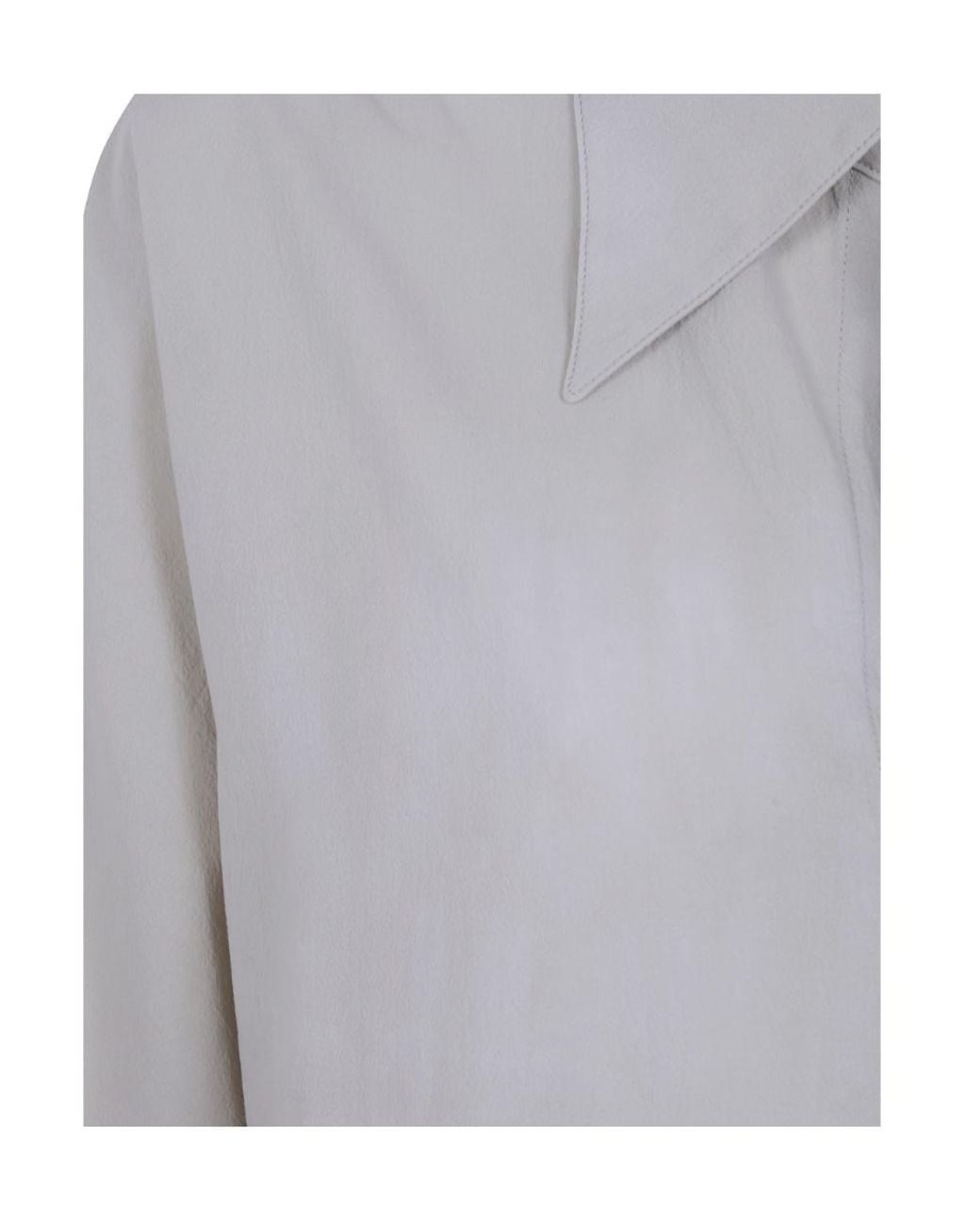 Ziggy Chen Gray Short Sleeved Back Gathered Shirt