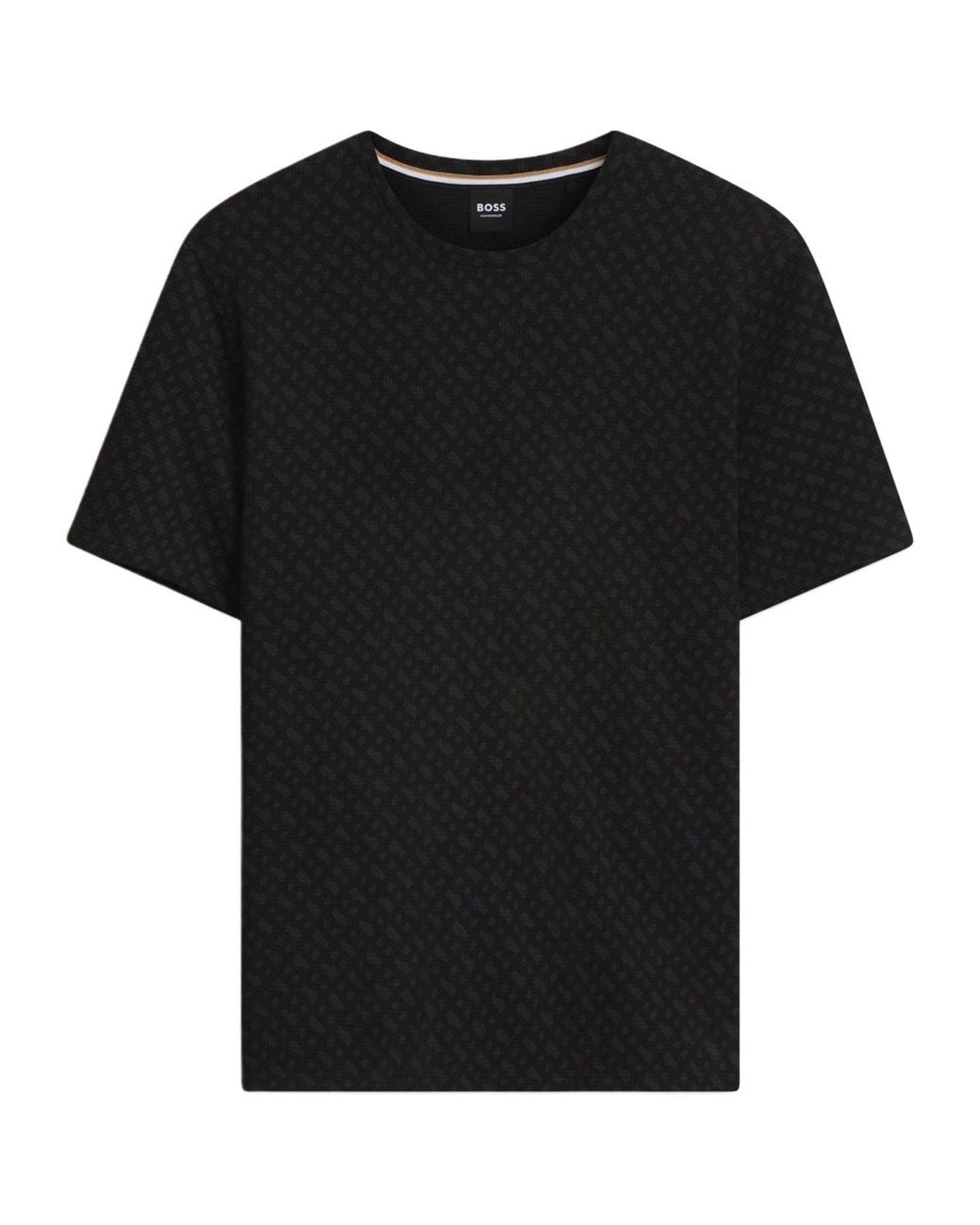 Boss Black All-Over Subtle Print Crew Neck Short Sleeve T-Shirt for men