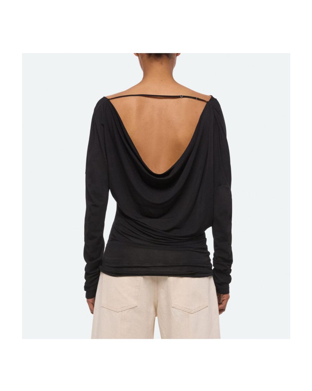 Helmut Lang Black Long-Sleeved Top
