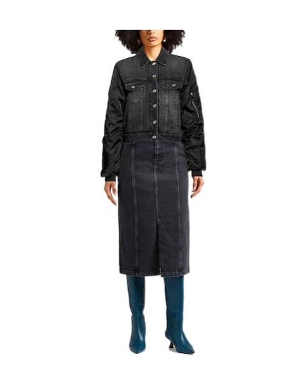 Ganni Black Denim Outerwear