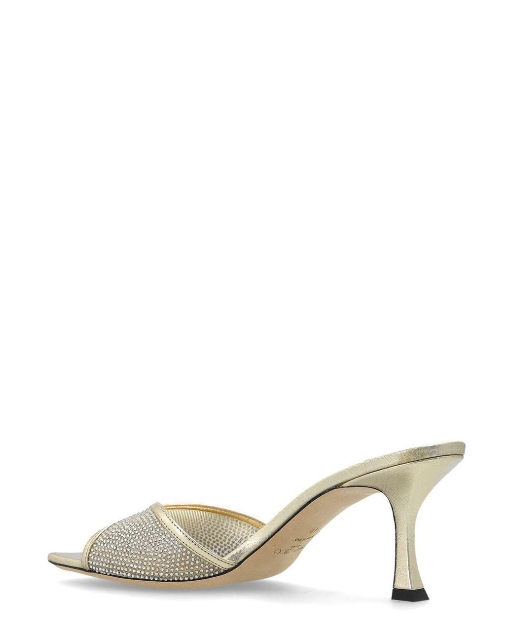 Jimmy Choo Metallic Embellished Heeled Mules