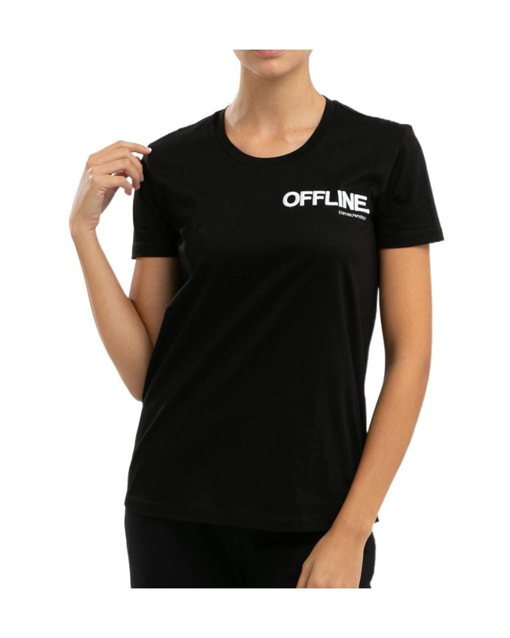 Emporio Armani Black Logo Round-Necked T-Shirt