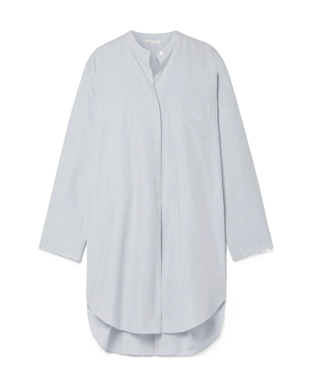 The Row White Long-Sleeve Silk Shirt