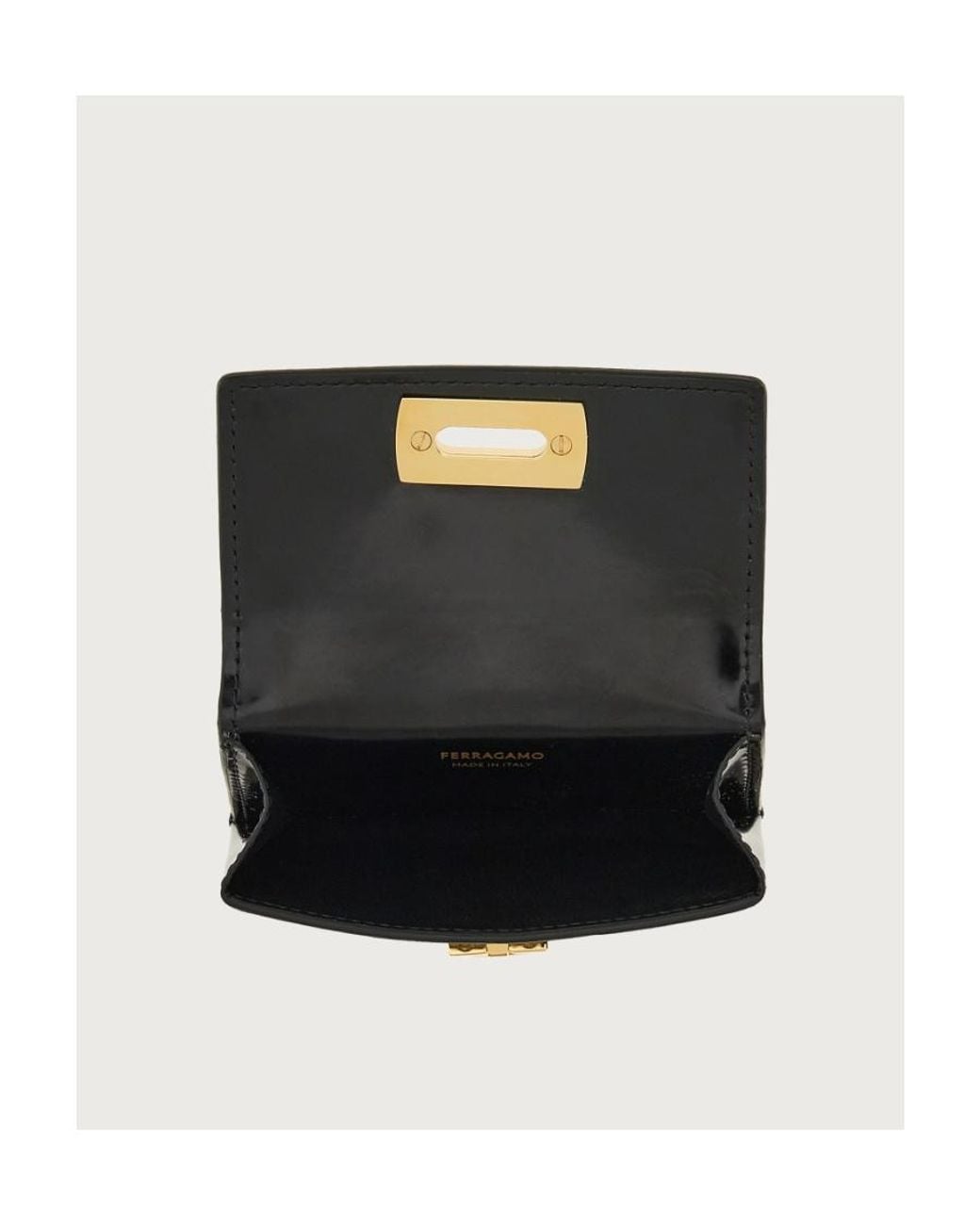 Ferragamo Blue Logo Design Card Holder