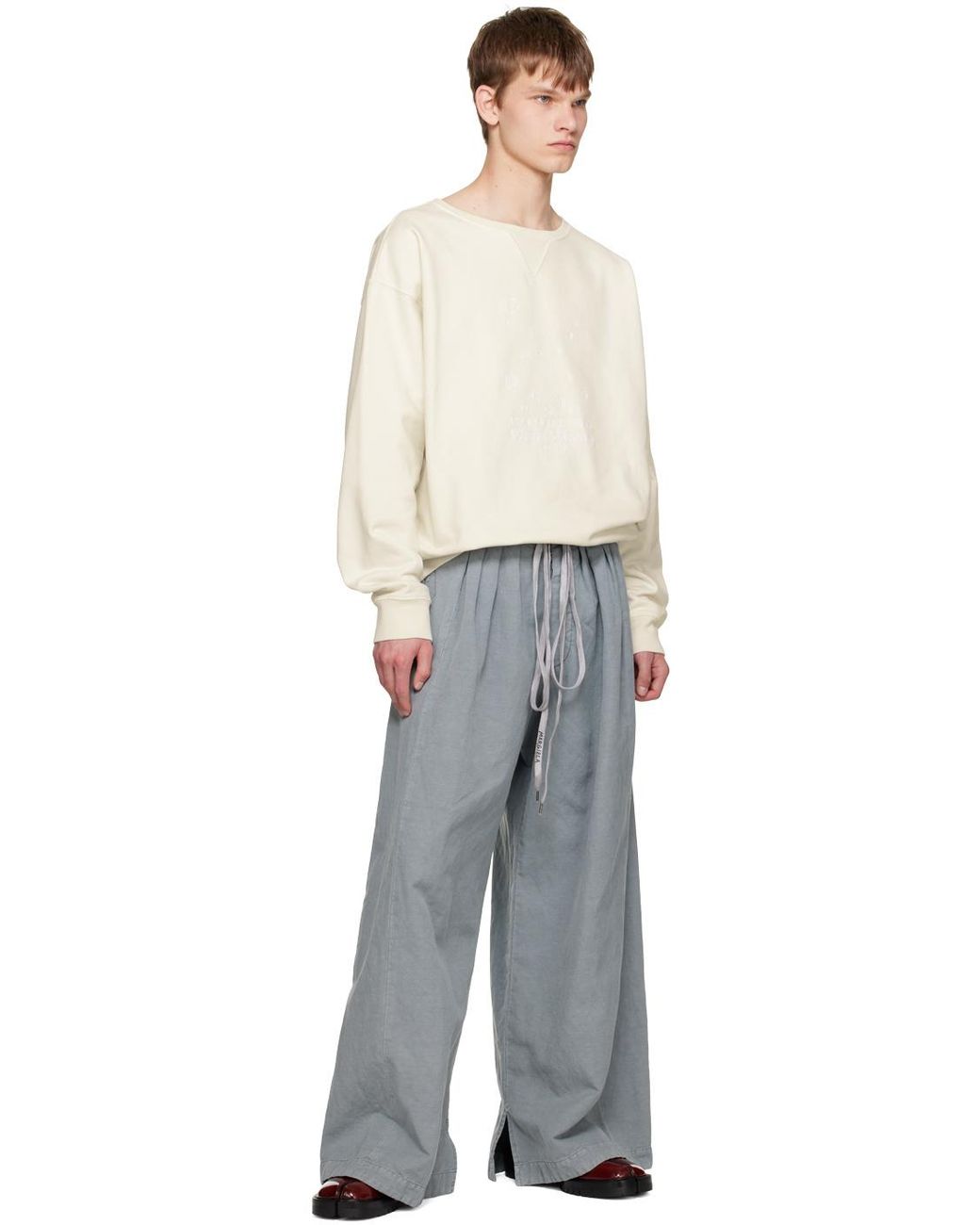 Maison Margiela White Numeric Logo Sweatshirt for men