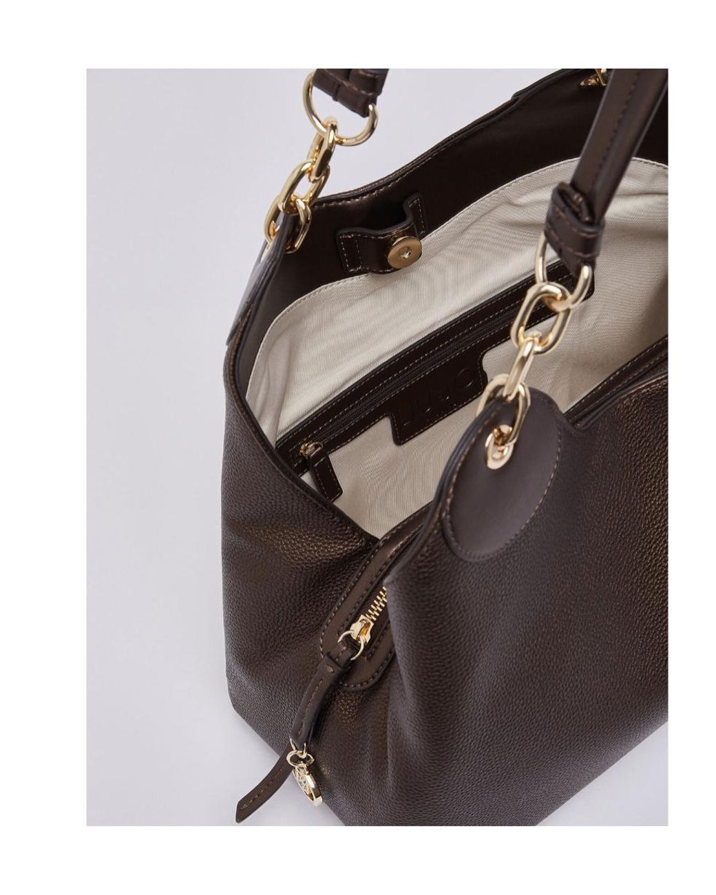 Liu Jo Brown Chain Handle Shoulder Bag