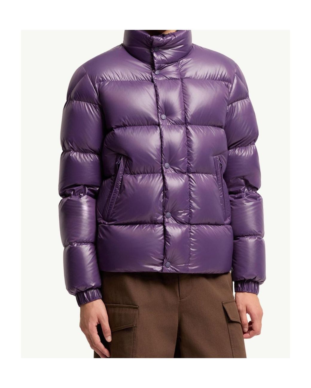 Moncler Purple Brendola Laqué Short Down Jacket for men