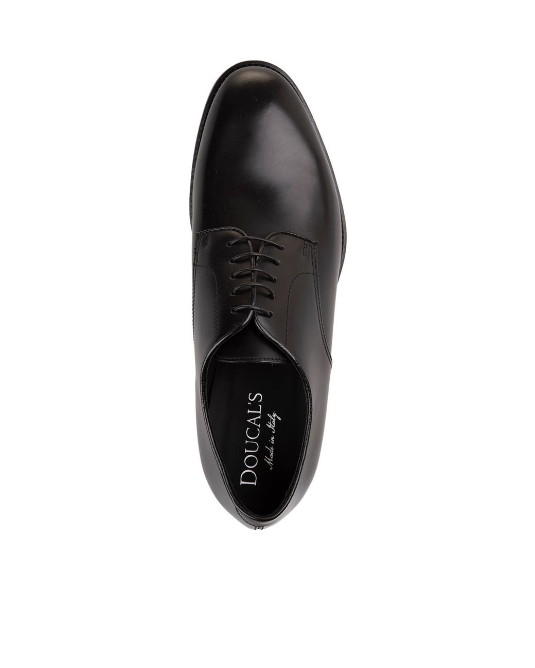 Doucal's Black Almond Toe Derby Shoes for men