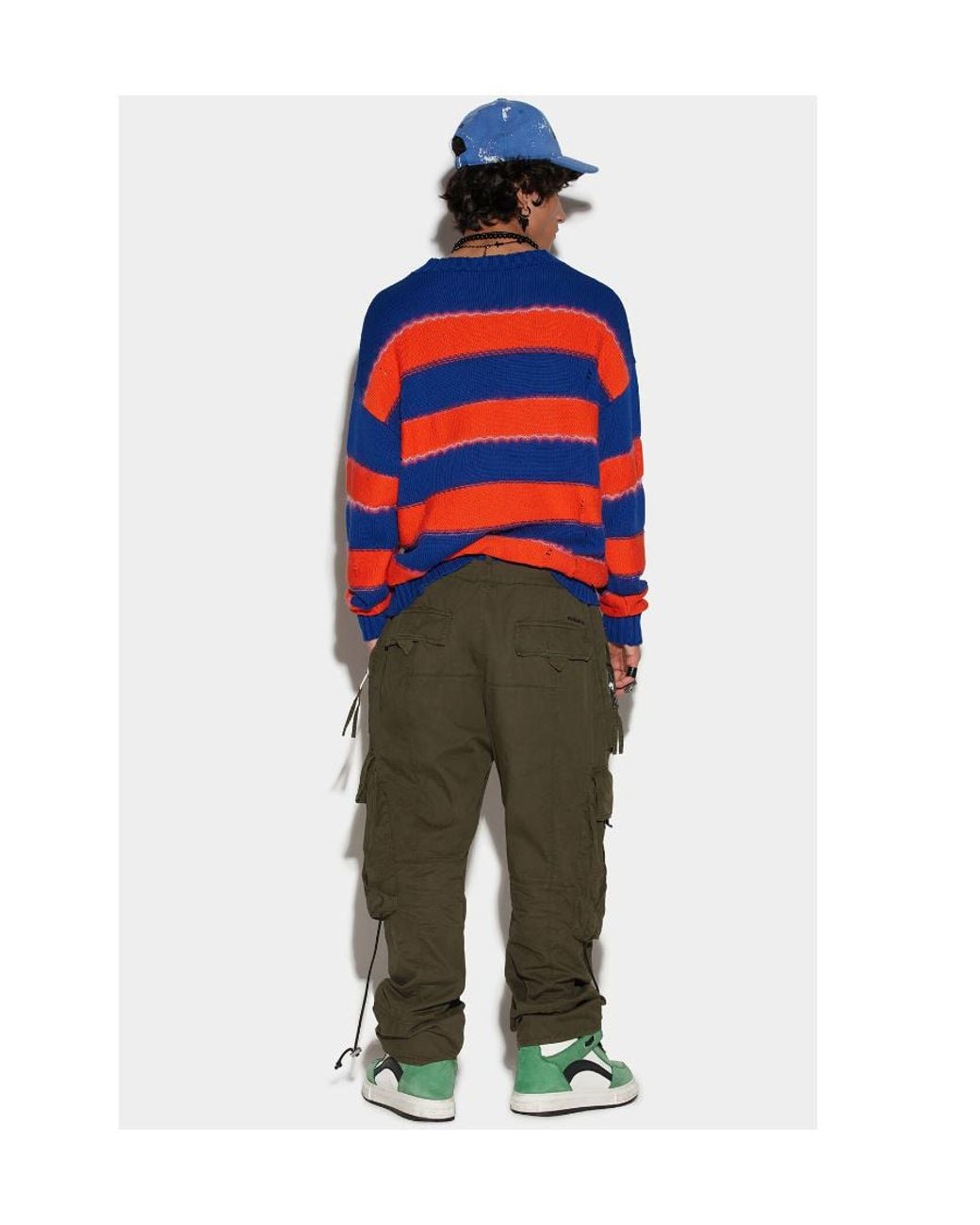 DSquared² Green Cotton Blend Cargo Pants for men