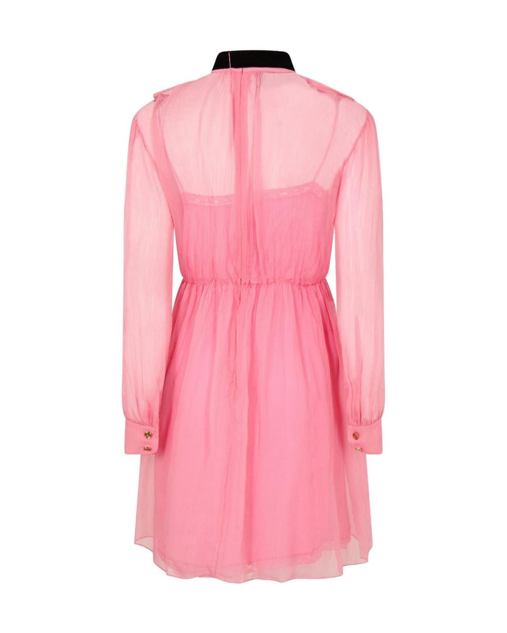 Gucci Pink Chiffon Mini Dress