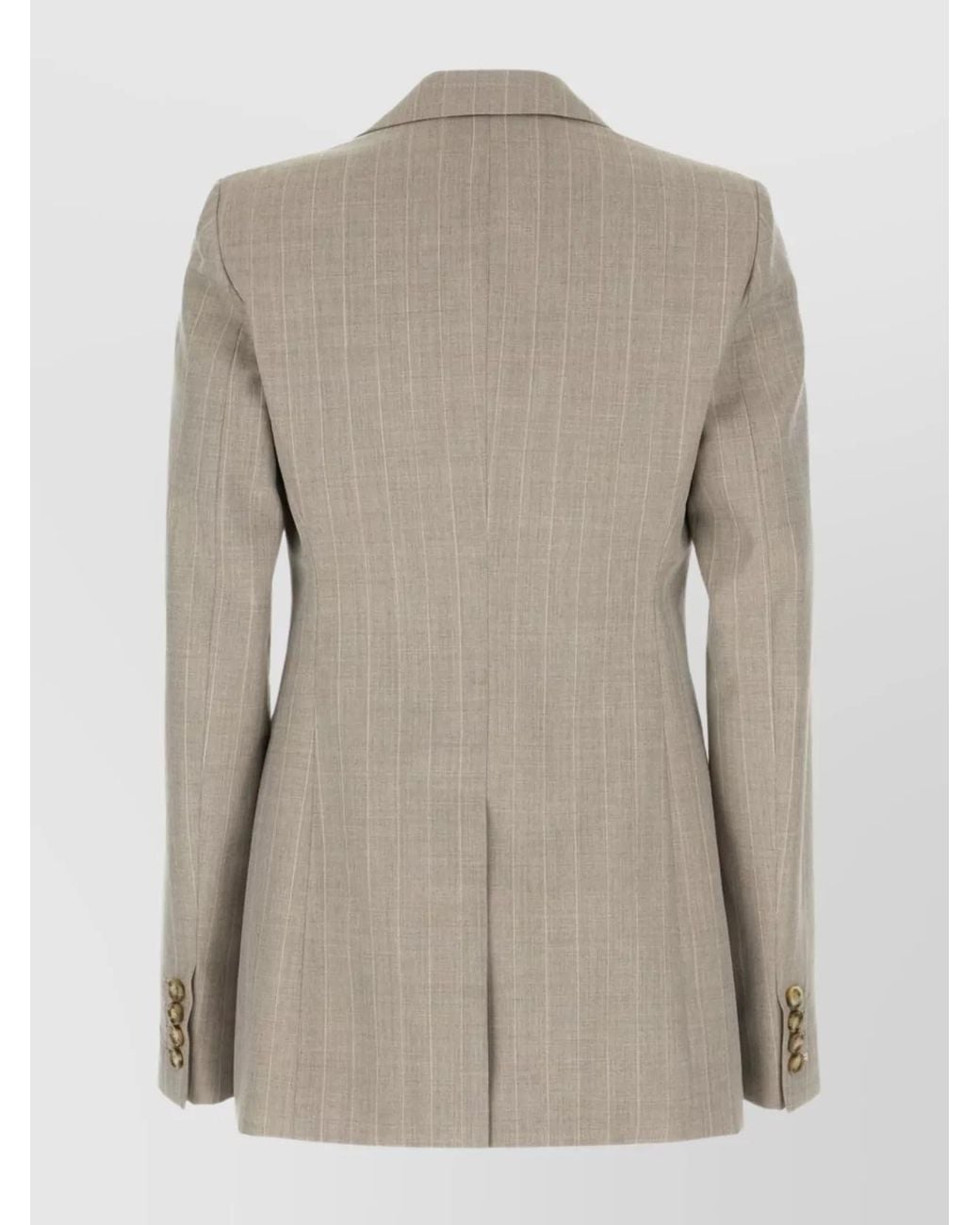 Stella McCartney Gray Striped-Pattern Blazer