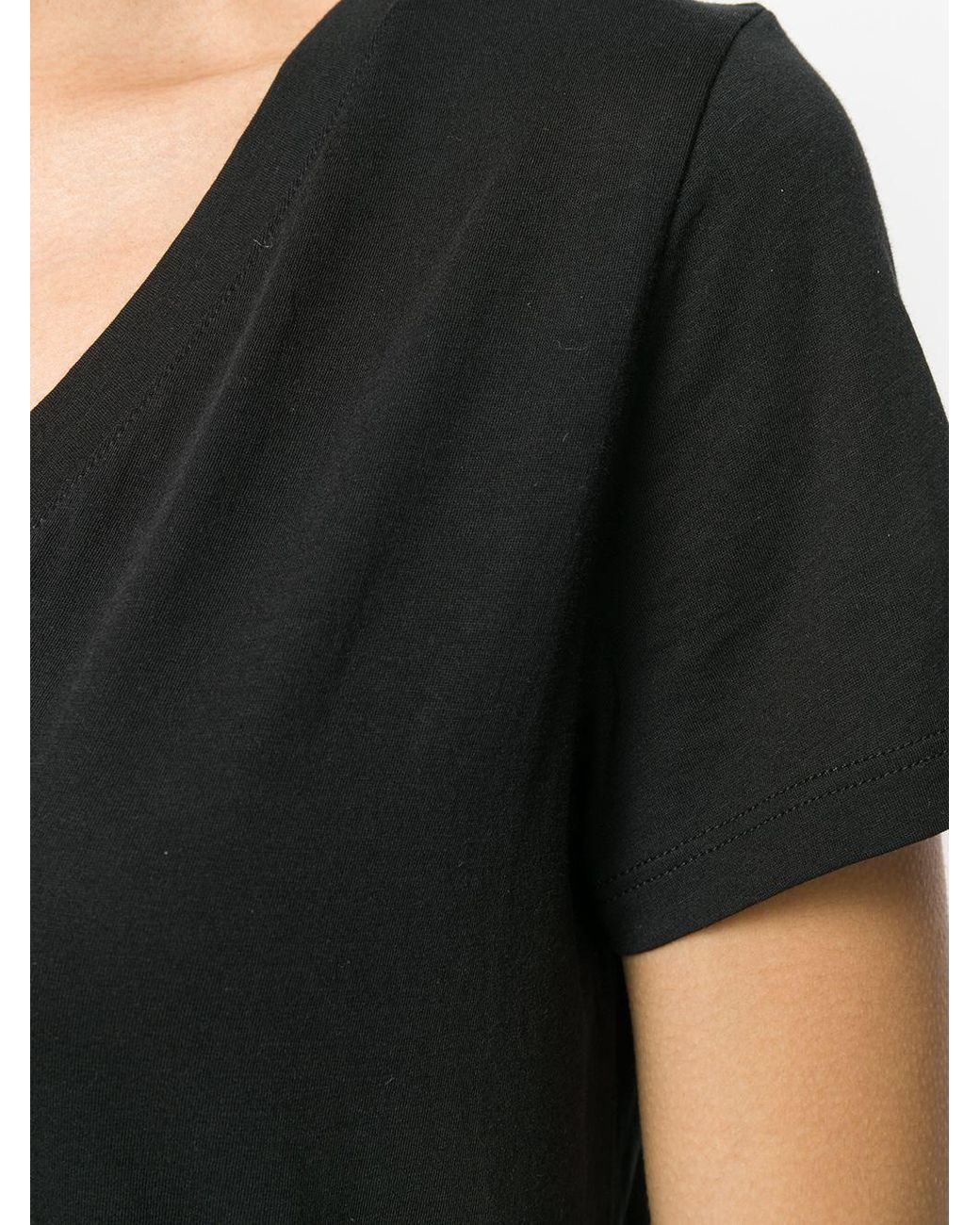 Vince Black Classic V-Neck Short-Sleeved T-Shirt
