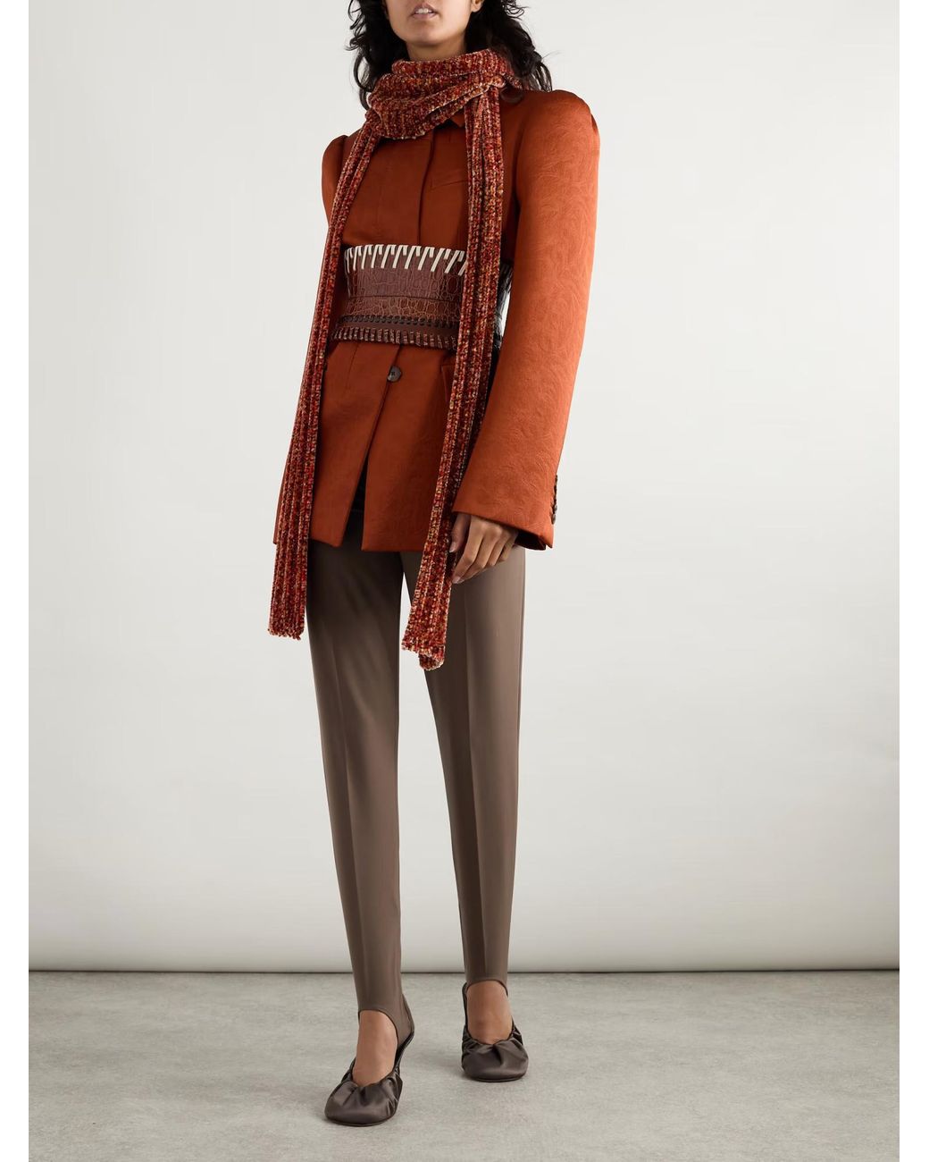 Dries Van Noten Brown Stirrup Trousers