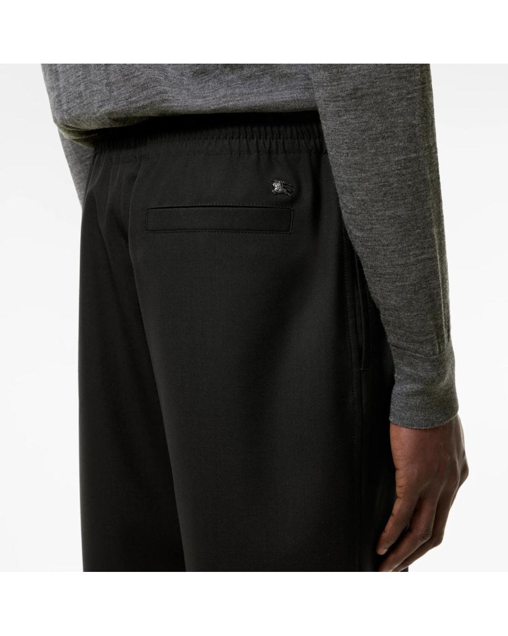 Burberry Black Straight-Leg Tailored Trousers for men