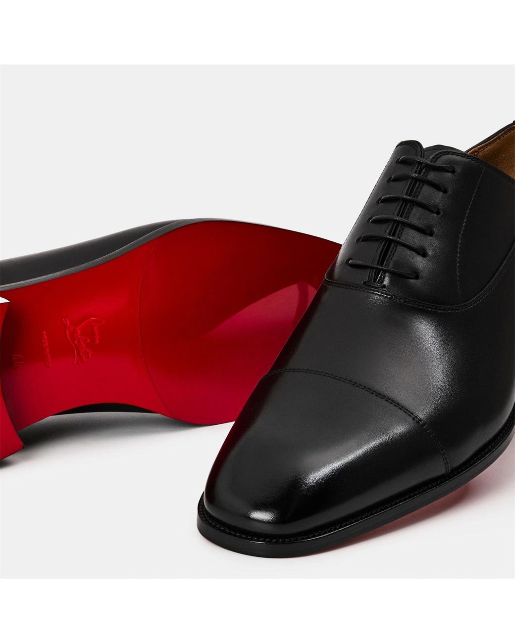 Christian Louboutin Black Logo Business Casual Shoes for men