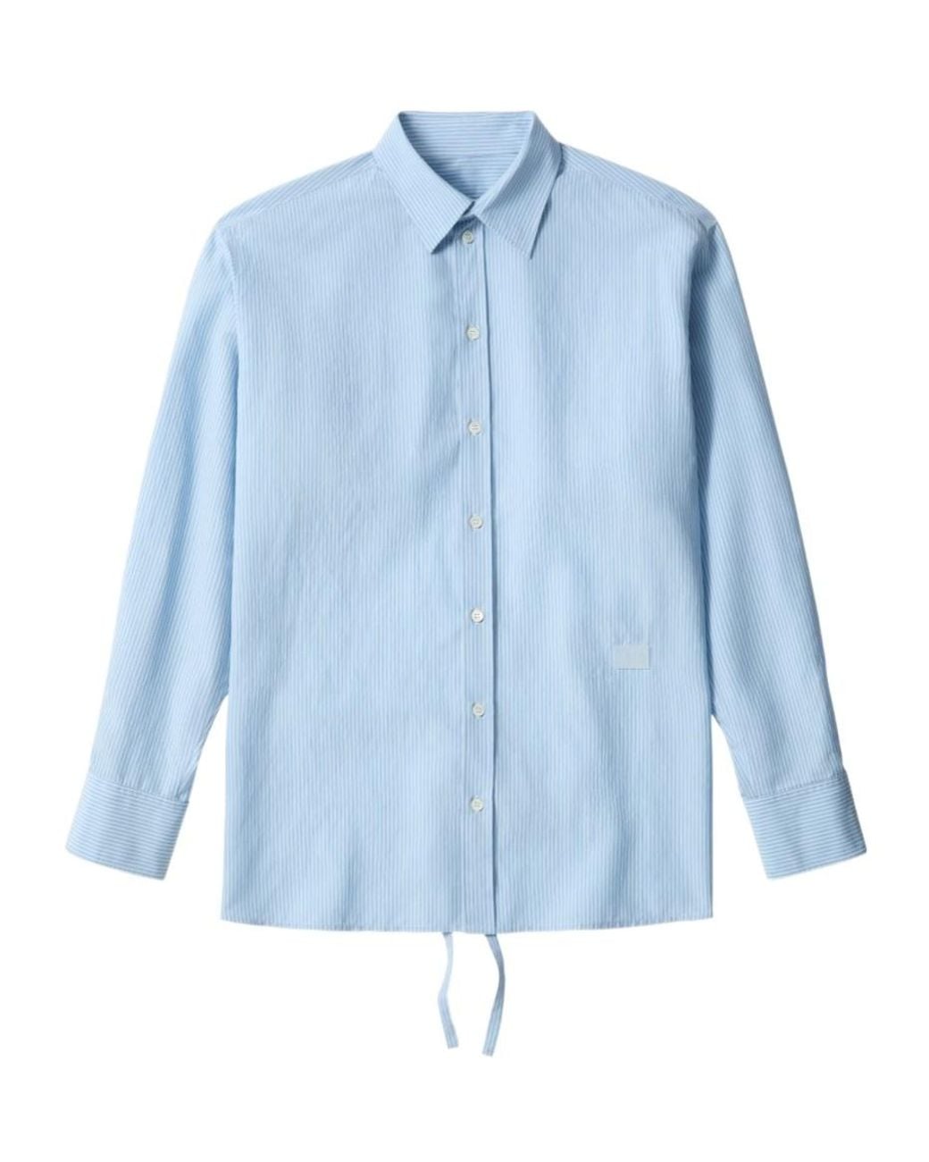 MM6 by Maison Margiela Blue Tie-Back Shirt
