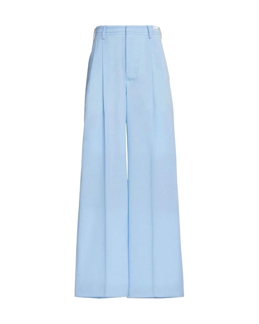 Marni Blue Wide-Leg Casual Pants