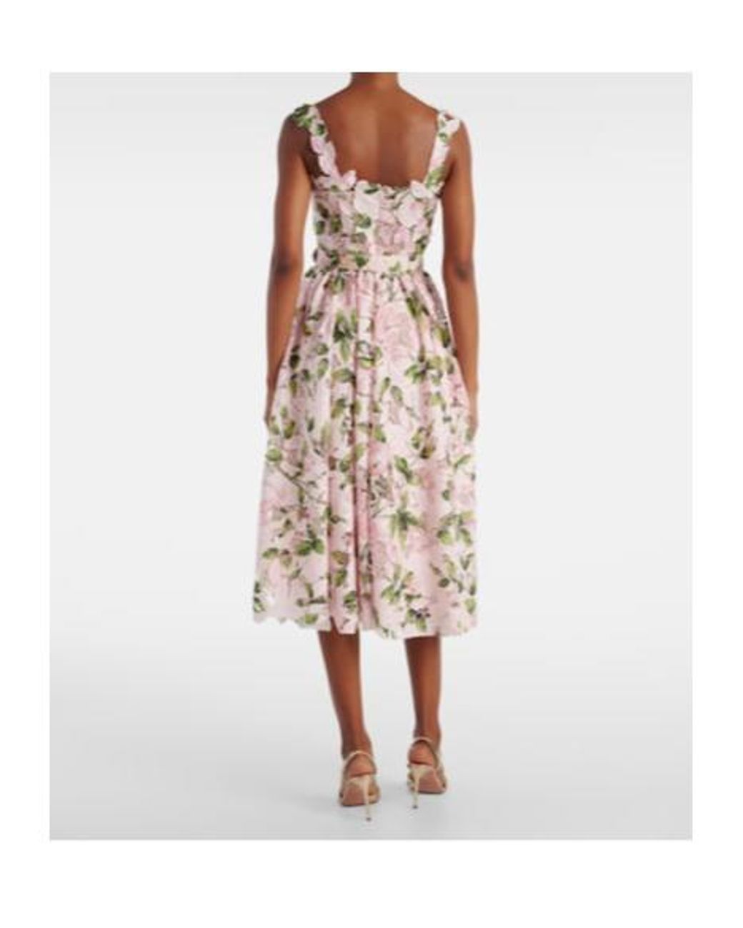 Oscar de la Renta White Floral Guipure Cocktail Dress