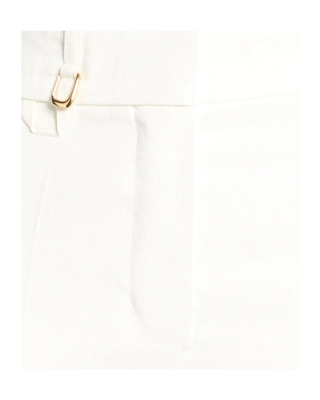 Jacquemus White Solid Straight-Leg Pants