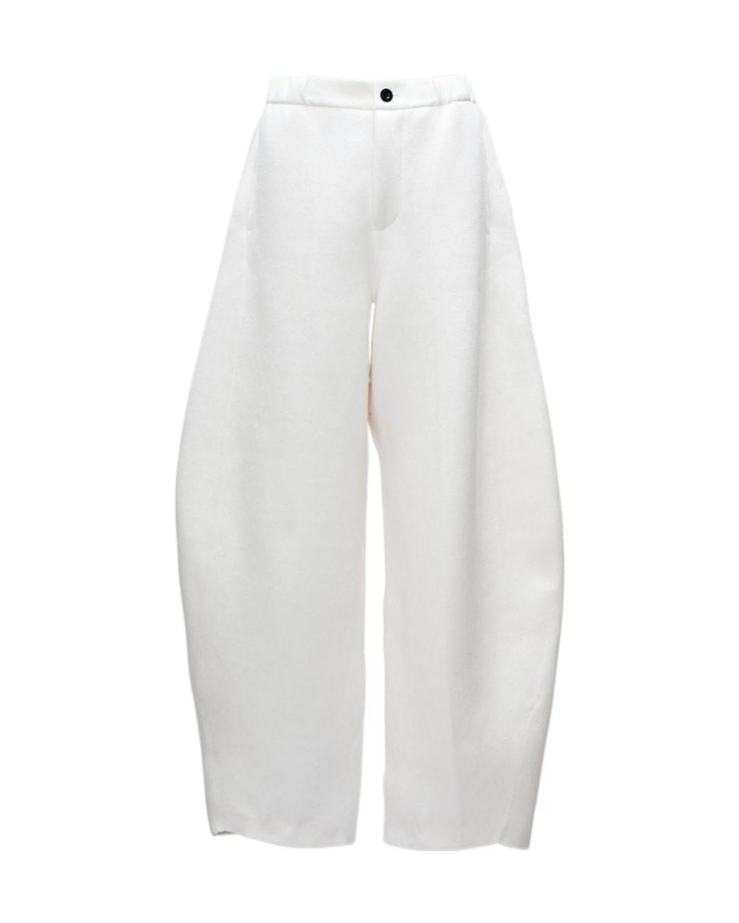 Sacai White High Waist Tapered Pants