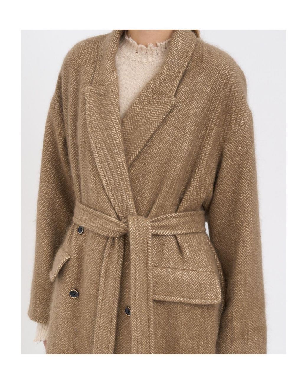 Uma Wang Natural Long-Sleeved Coat