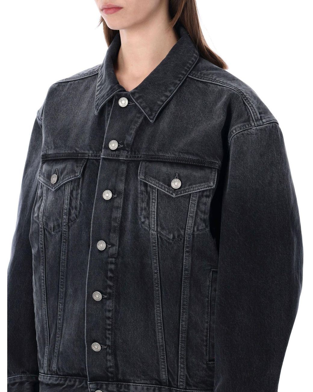 Saint Laurent Black Oversized Jean Jacket