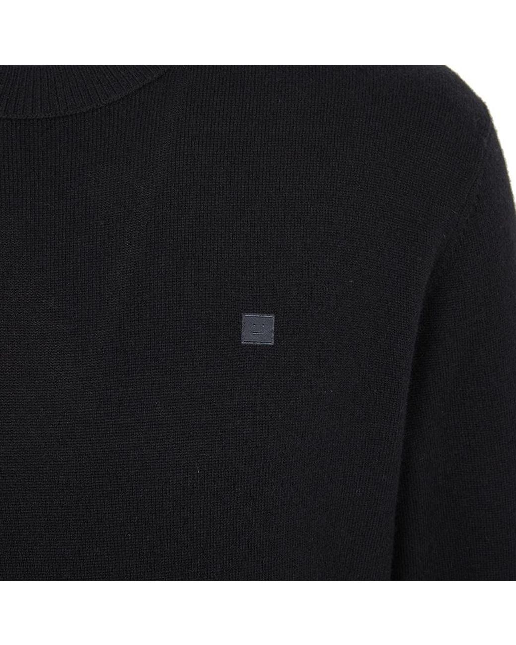 Acne Black Long Sleeved Jumper for men