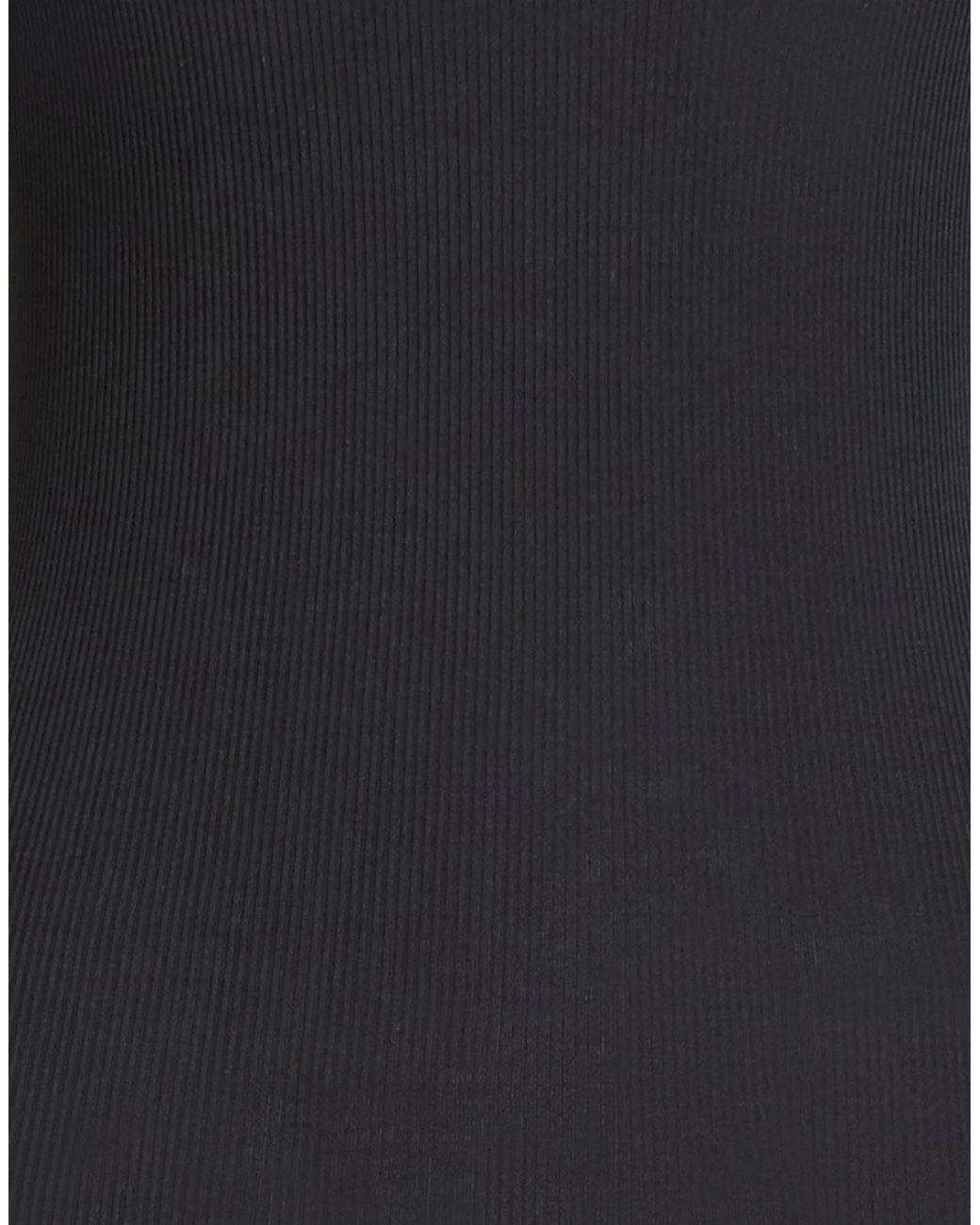 Sportmax Black Sleeveless Solid-Colored Stretch Top