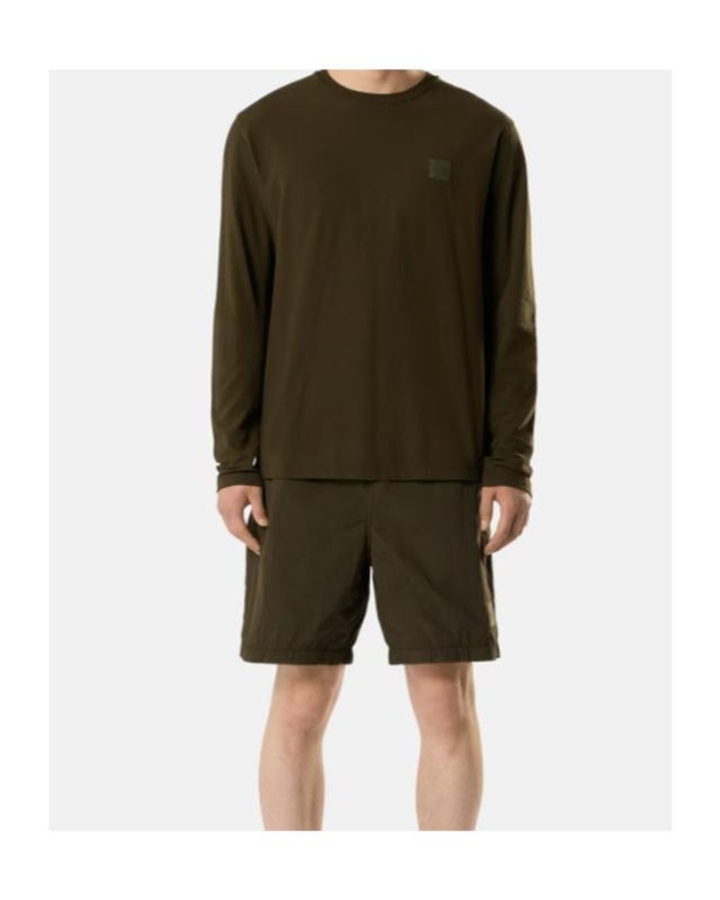 Stone Island Green Slim-Fit Long Sleeved T-Shirt for men
