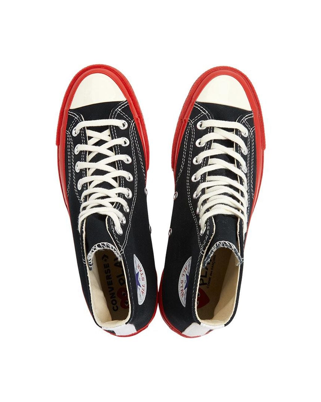 Comme des Garçons Red Round Toe Sneakers for men