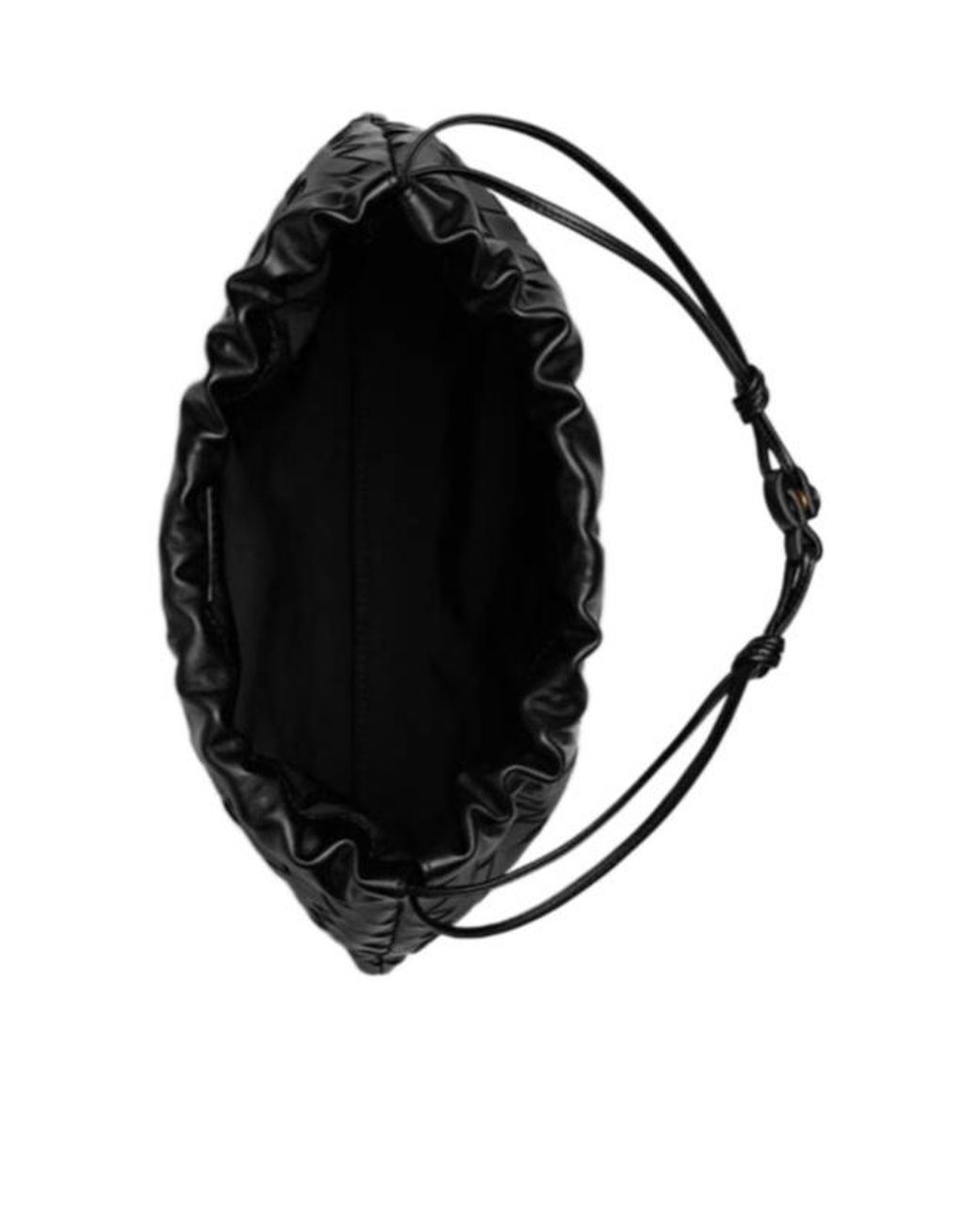 Bottega Veneta Black Intrecciato Drawstring Shoulder Bag
