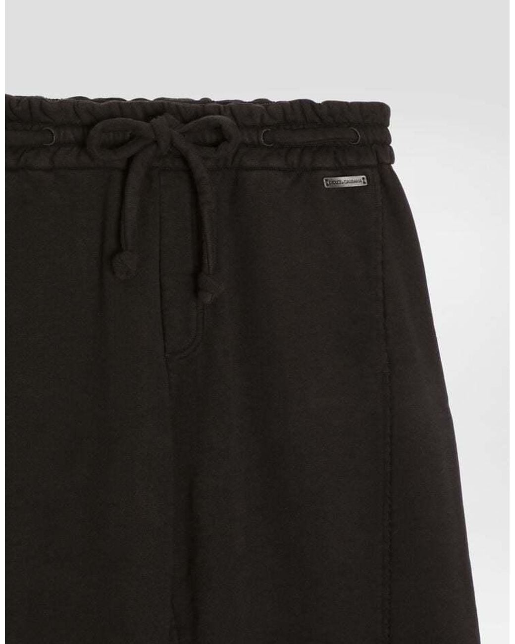 Dolce & Gabbana Black Drawstring Jogging Pants for men