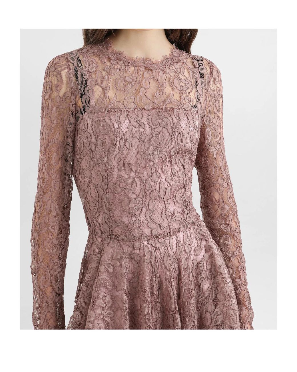 Dolce & Gabbana Purple Lace Dress