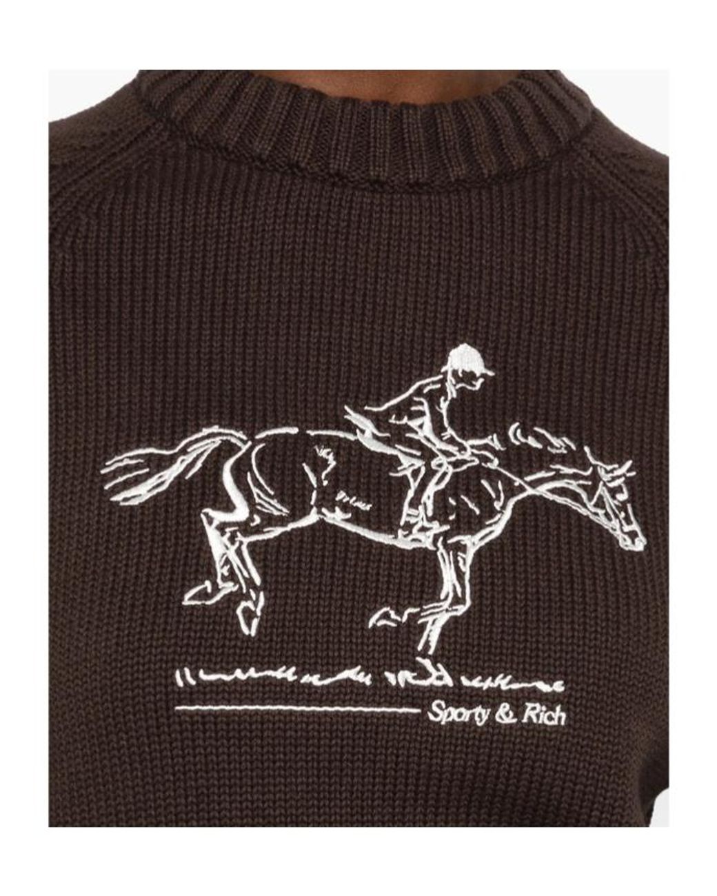 Sporty & Rich Black Long-Sleeved Knit Top