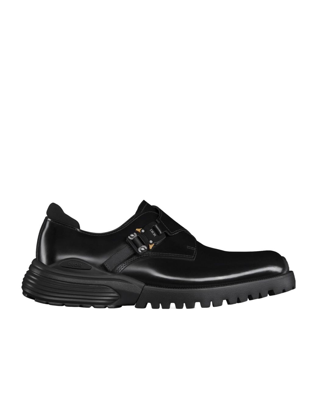 Dior Black Combat Buckled Monk Shoes for men