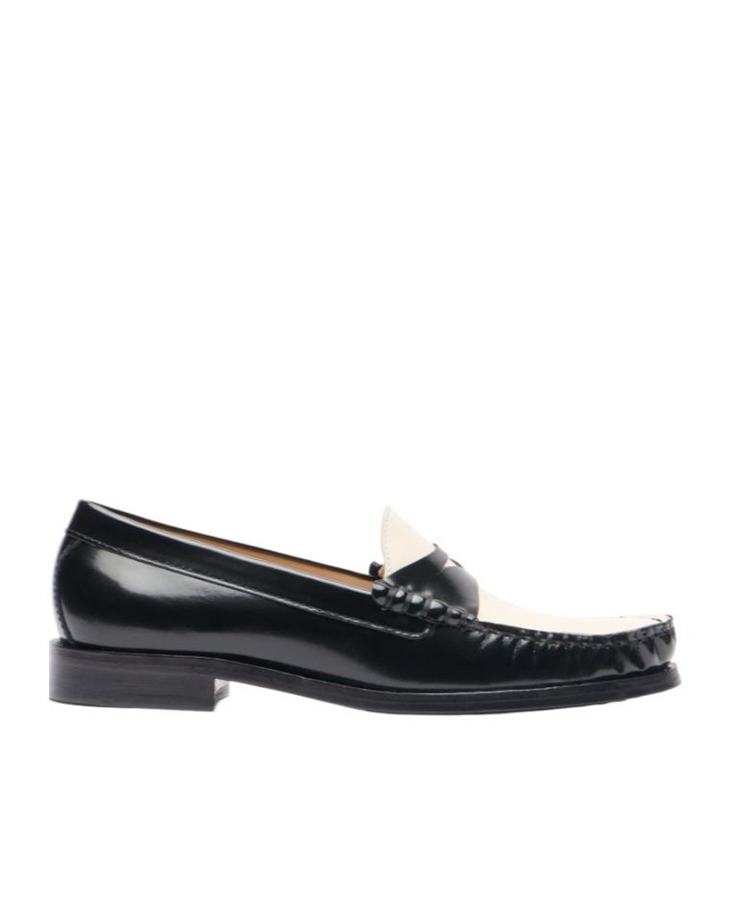 Stuart Weitzman Black Round Head Loafer Shoes