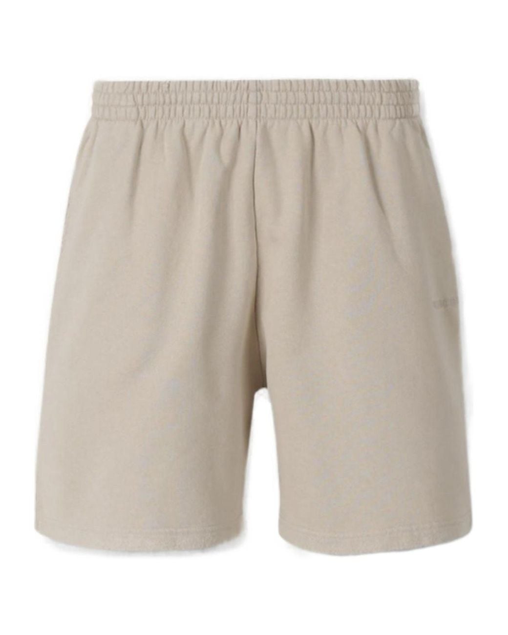 Balenciaga Natural Logo Embroidered Bermuda Shorts for men