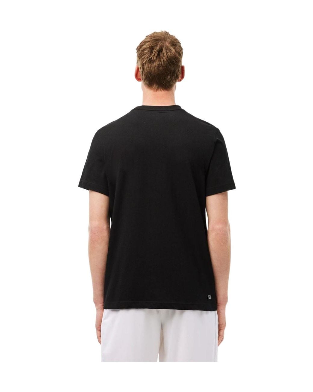 Lacoste Black Crewneck Shortsleeve Tshirt for men