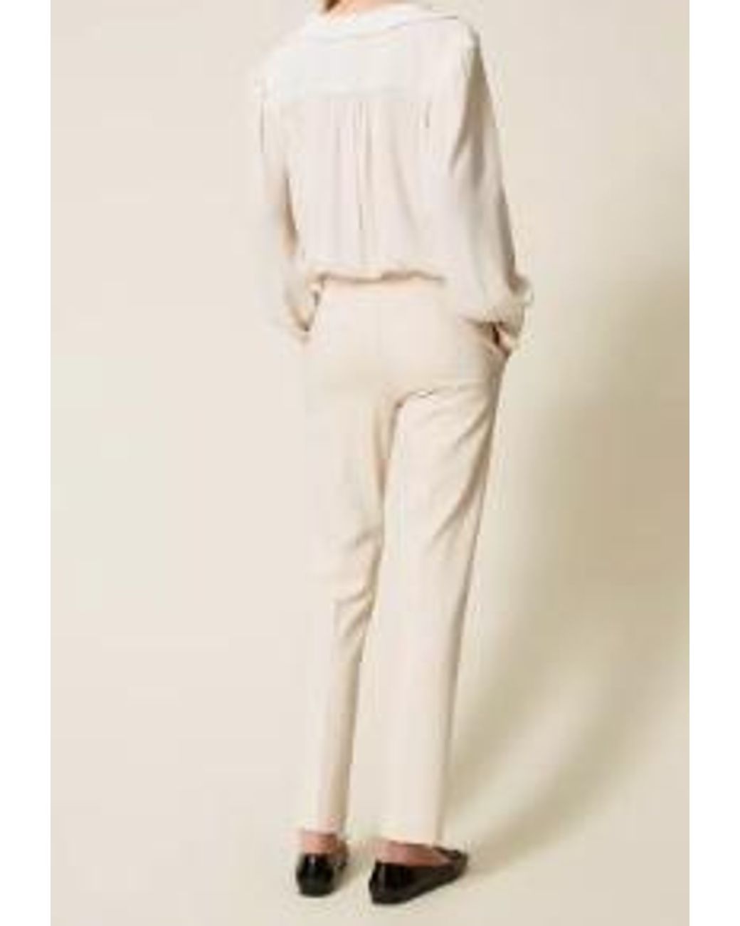 Twinset Natural Creased Trousers