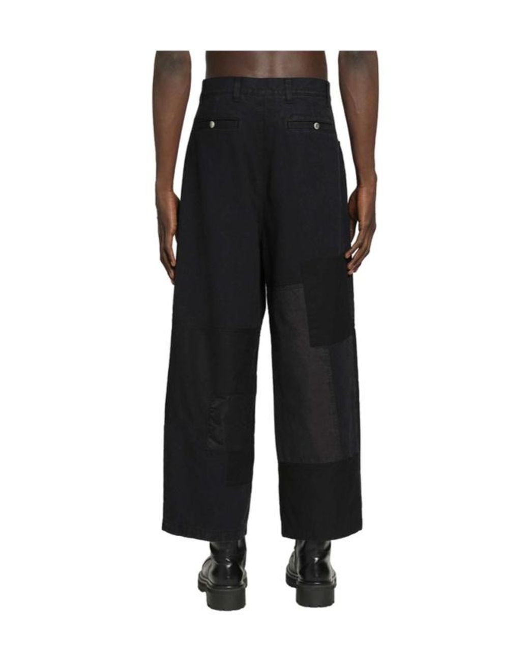 Comme des Garçons Black Panelled Casual Trousers for men