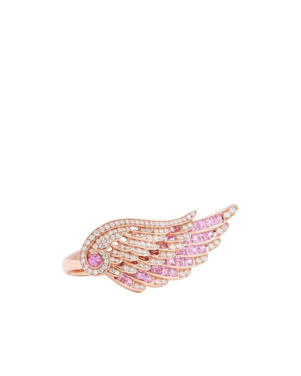 Garrard Pink 18-Karat Rose, Sapphire And Diamond Ring