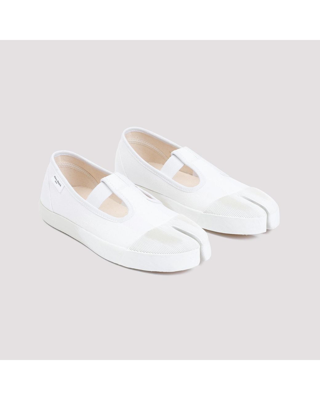 Maison Margiela White On The Deck Tabi Mary Jane Bianchetto