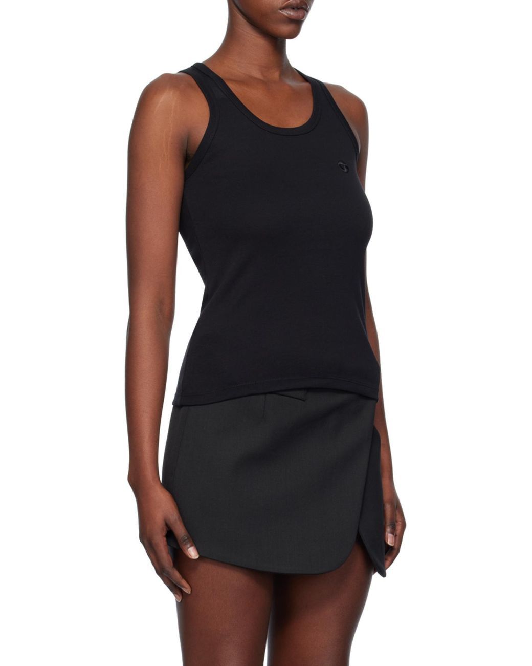 Coperni Black Logo Patch Tank Top