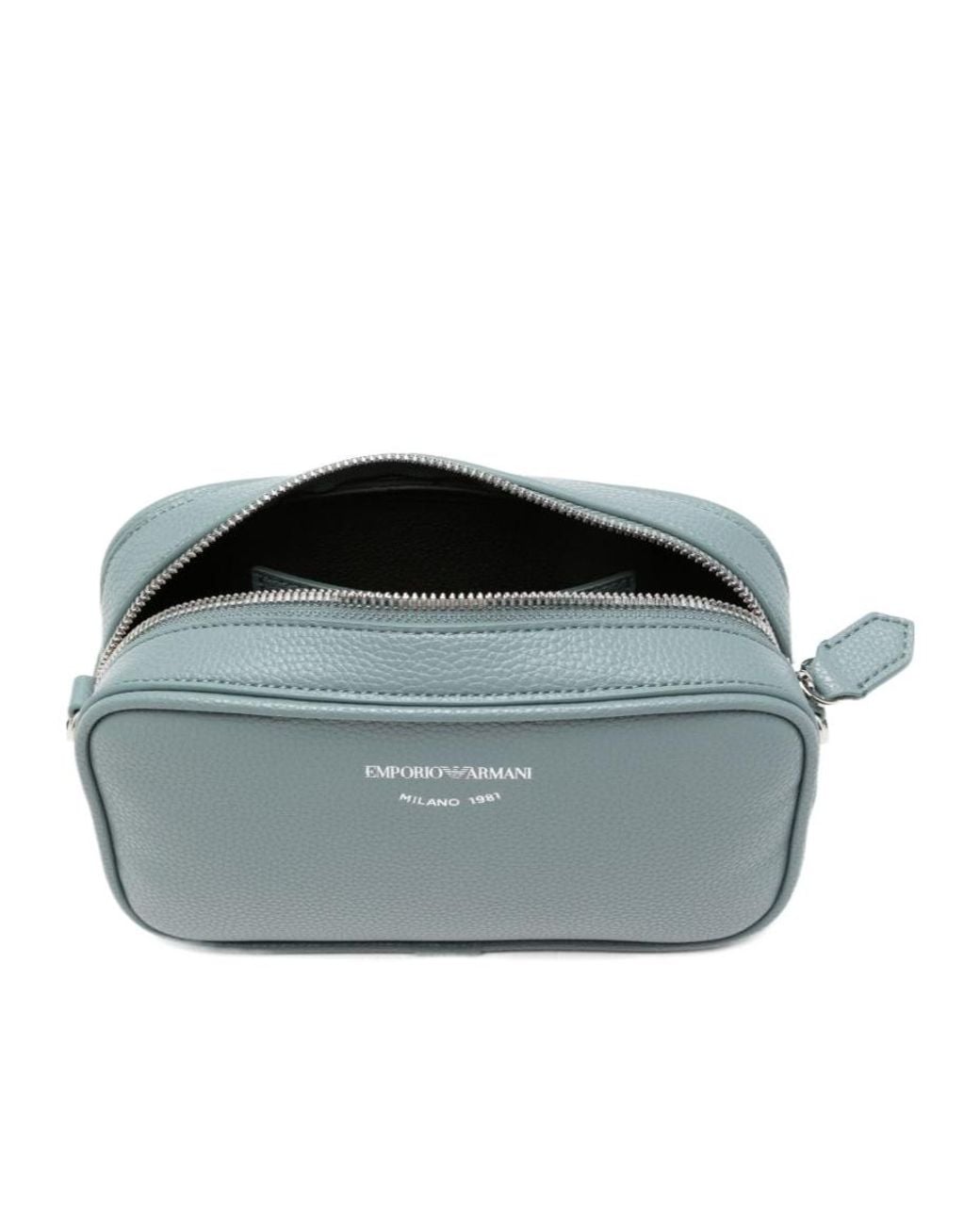 Emporio Armani Blue Mini Logo-Strap Shoulder Bag