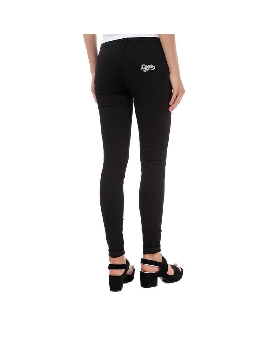 Moschino Black Denim Casual Pants