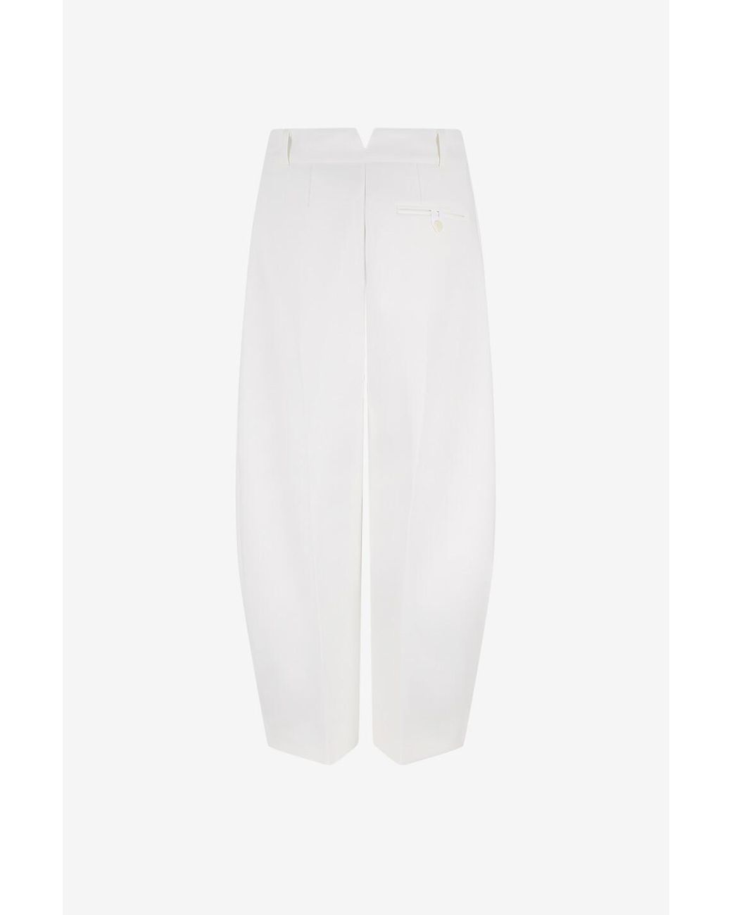 Jacquemus White The Ovalo Curved Leg Trousers