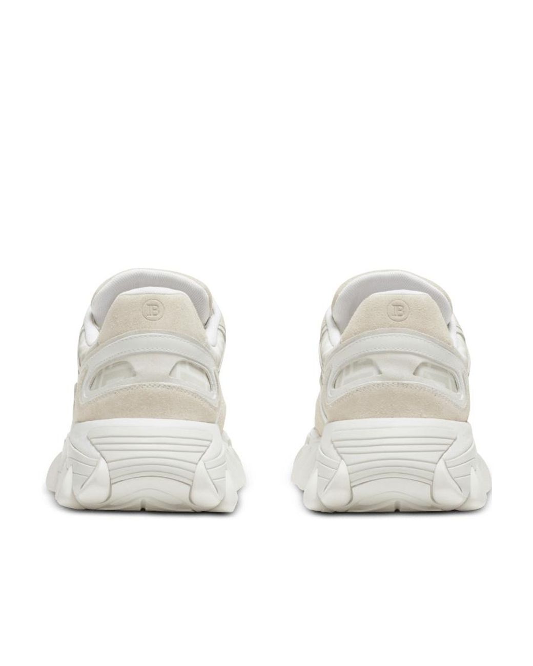Balmain White B-East Monogrammed Trainers
