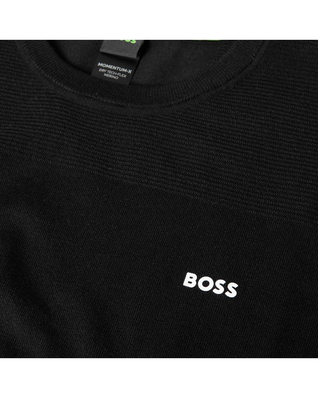 Boss Black Crew Neck Long-Sleeve Knit Top for men