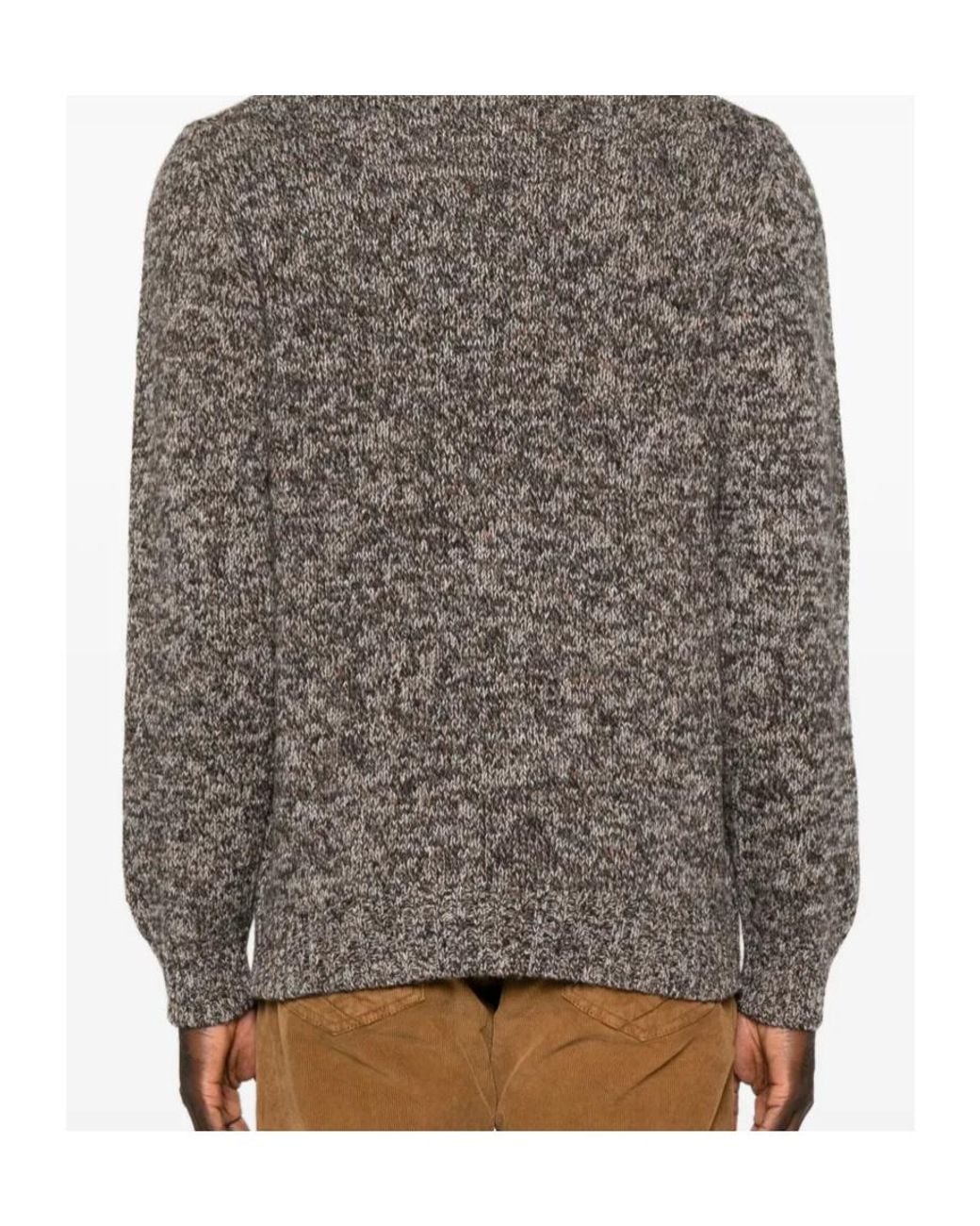 Tagliatore Gray Salen Marl-Knit Sweater for men