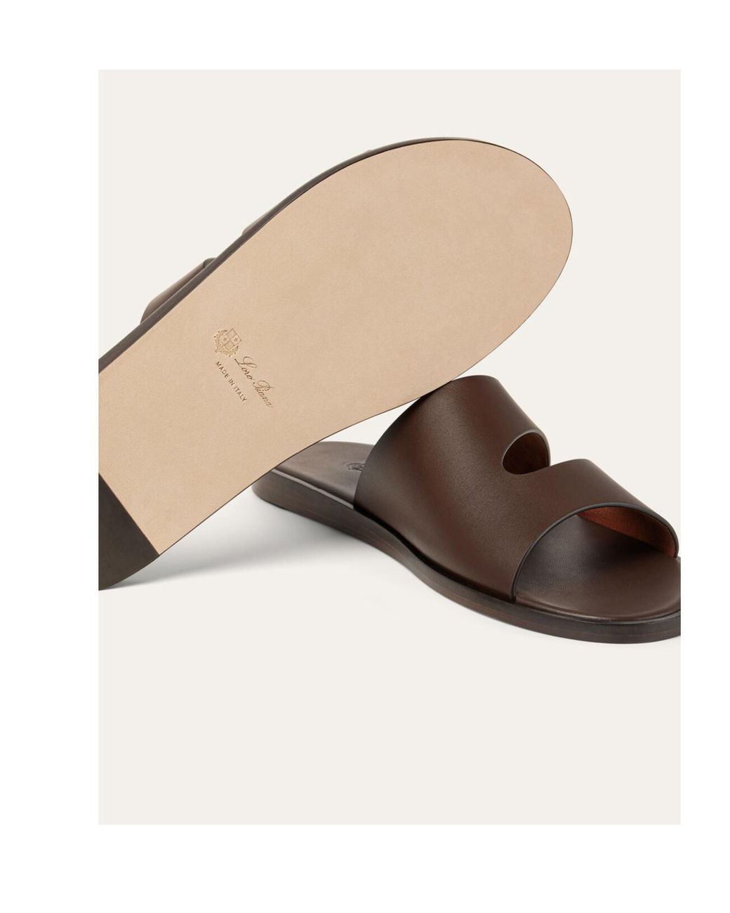 Loro Piana Brown Pilat Plain Walk Sandal for men